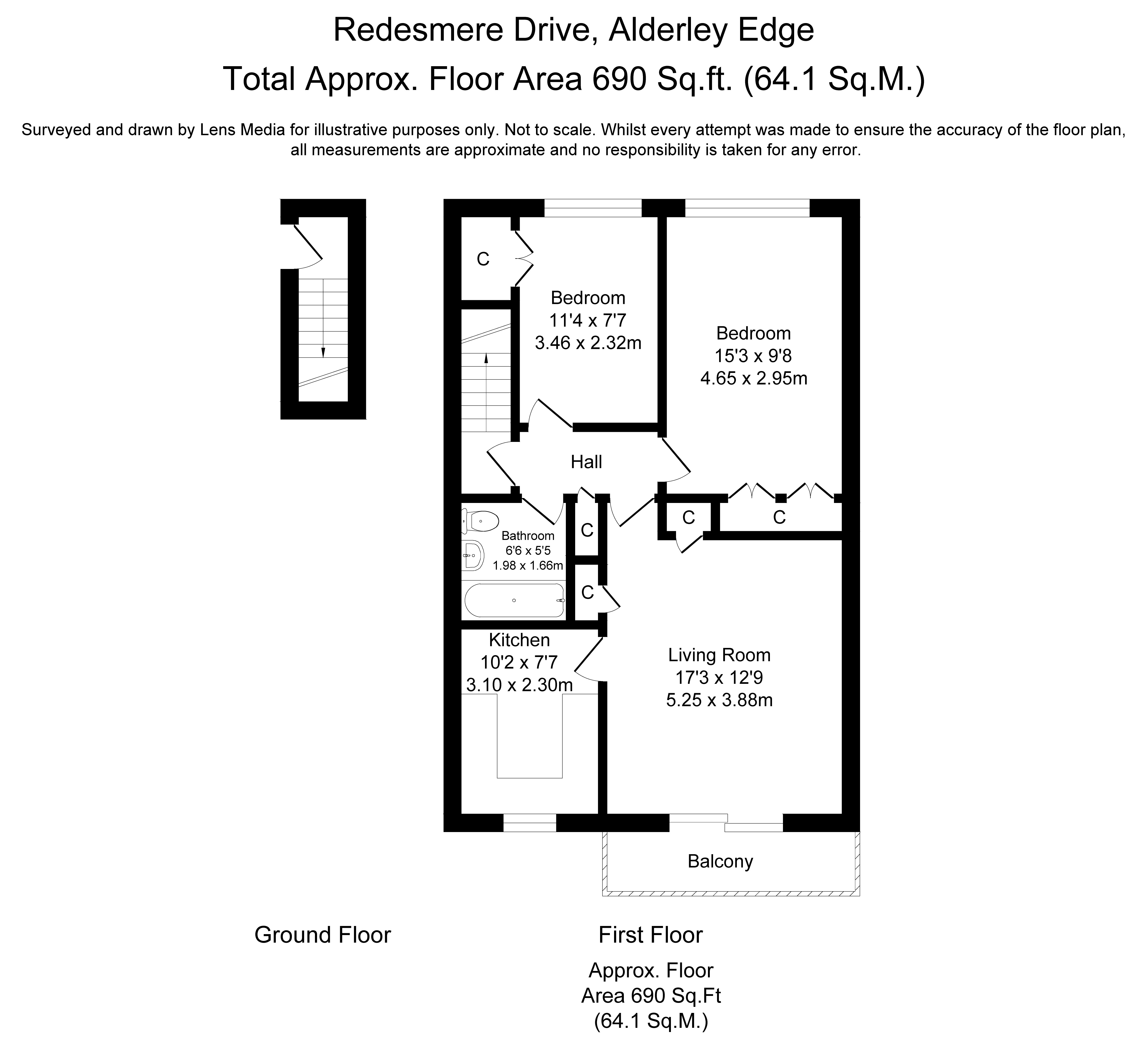 Floorplans For Redesmere Drive, Alderley Edge, Cheshire