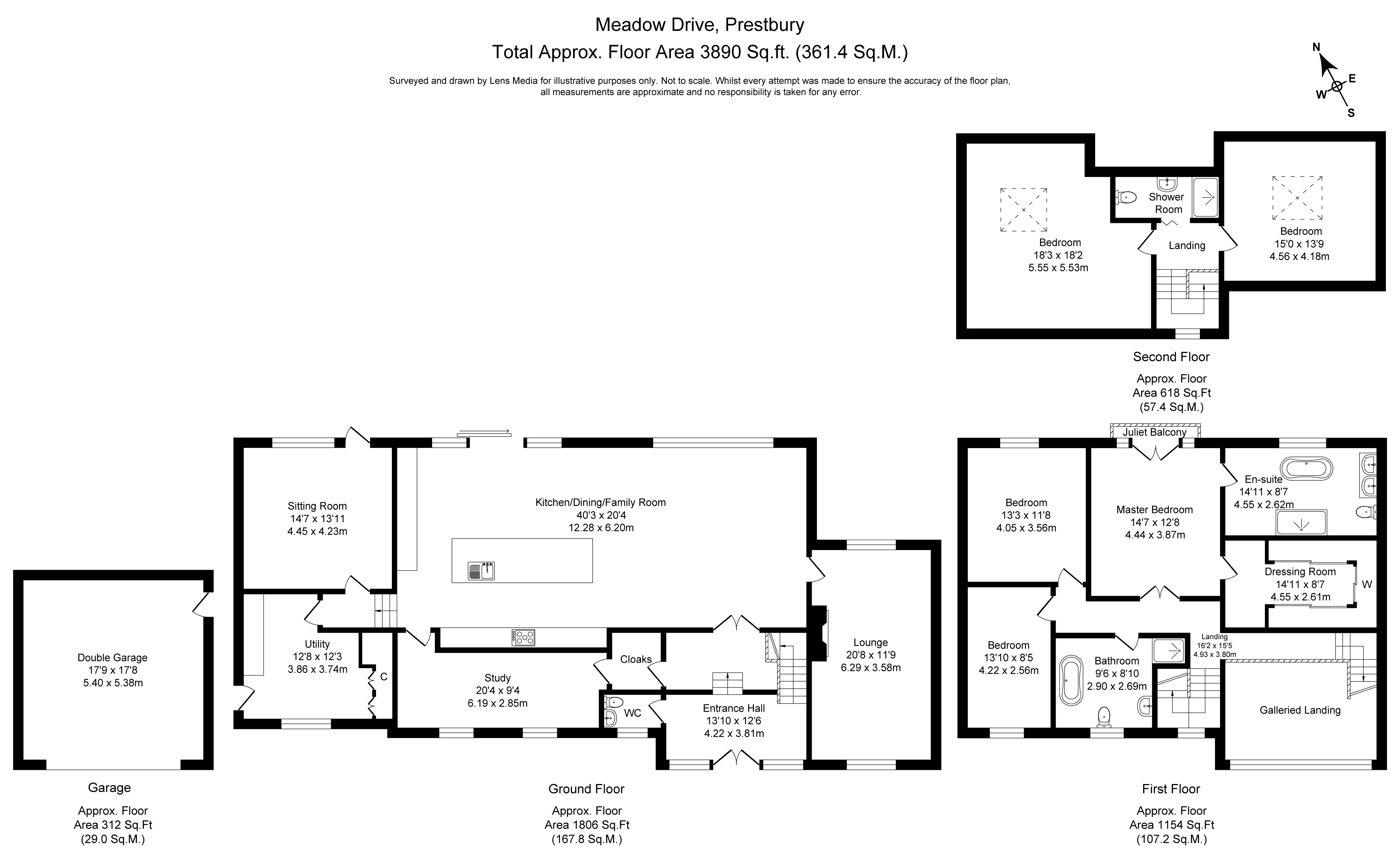 Floorplans For Prestbury, Macclesfield, Cheshire