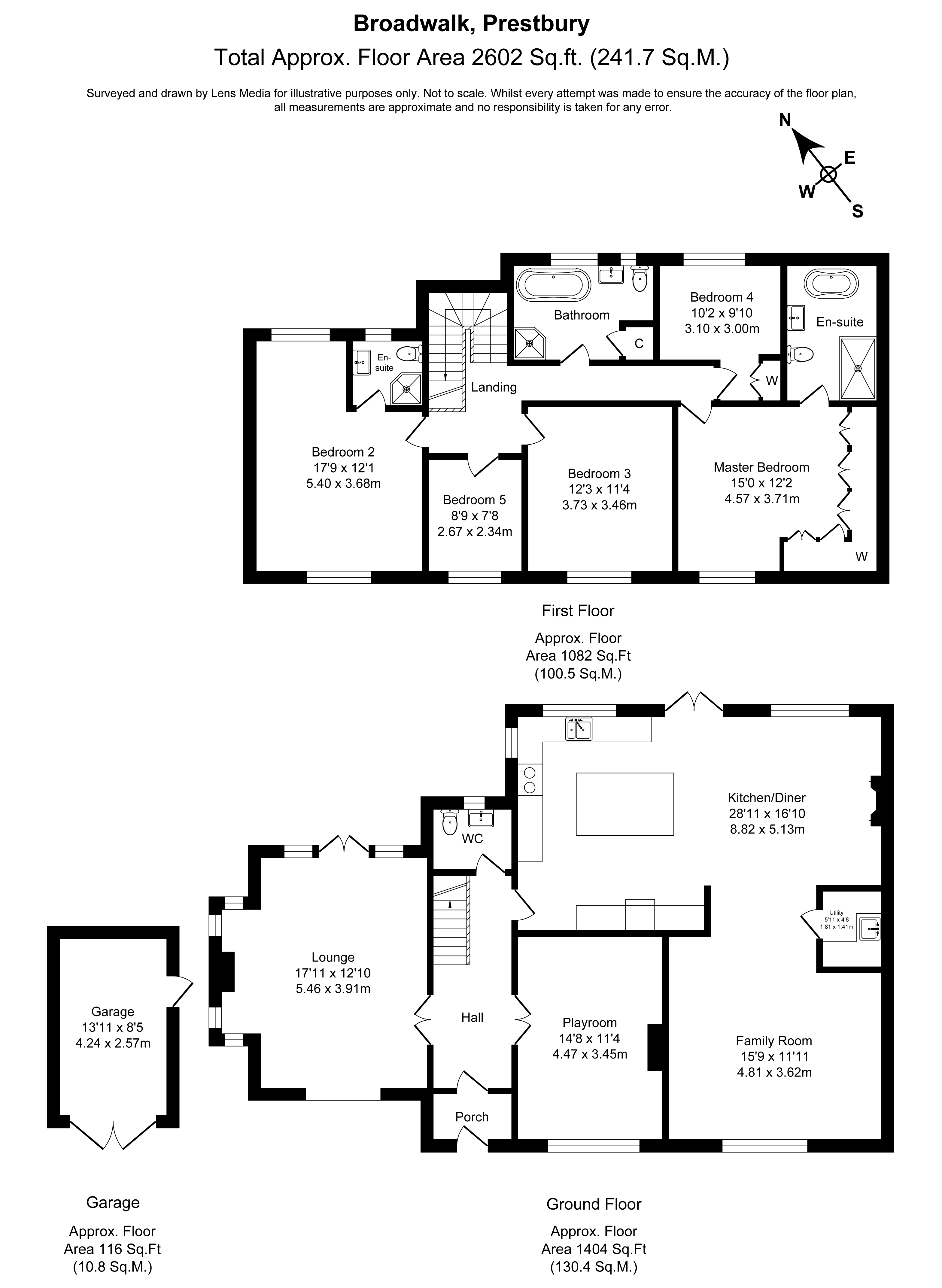 Floorplans For Prestbury, Macclesfield, Cheshire