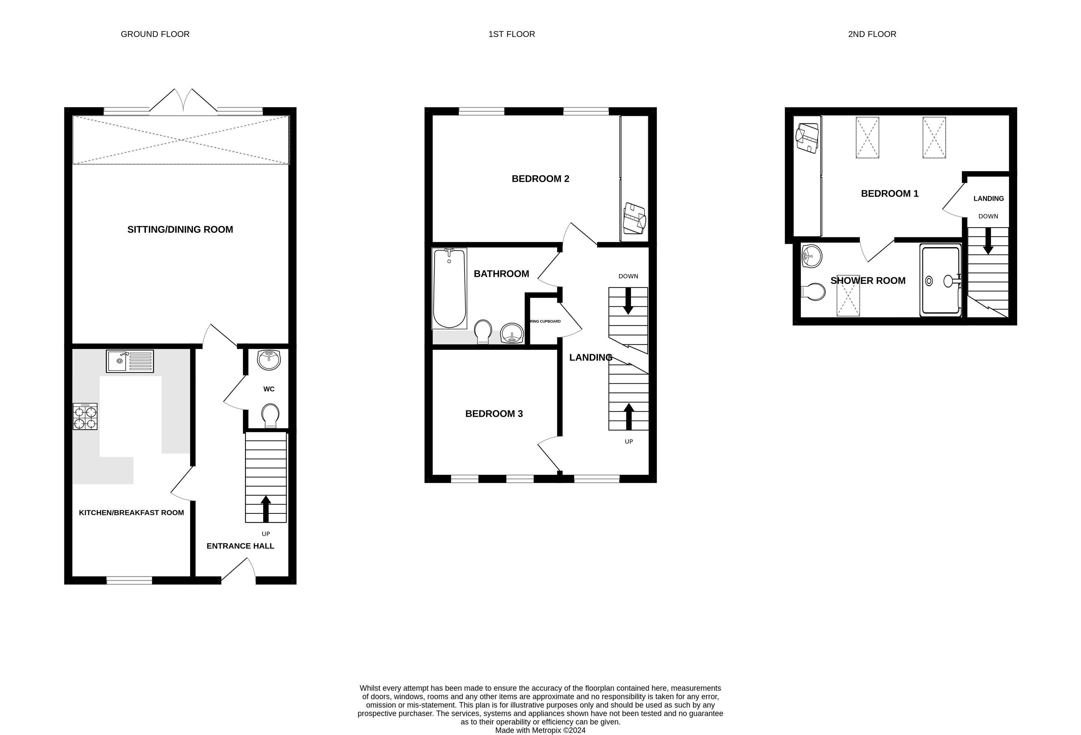 Floorplans For Russet Way, Alderley Edge, Cheshire